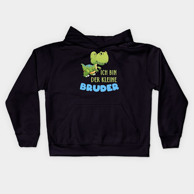 Kleiner Bruder Dino T-Rex Geschwister Geschenke Kids Hoodie by Foxxy Merch